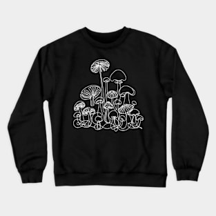 Mushroom Line Drawing Crewneck Sweatshirt